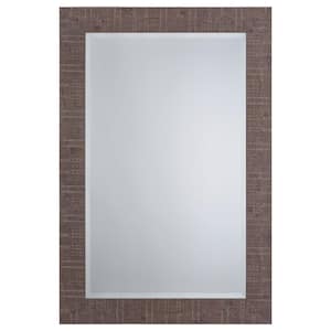 Mirror with Wood Frame Shallow Brown Texture