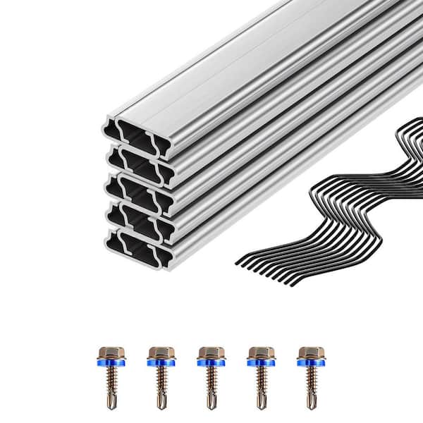 Greenhouse Spring Wire and Lock Channel, 0.4 in. H PVC-Coated Wiggle Wire & Aluminum Alloy Channel Bundle Kit Plant Cage