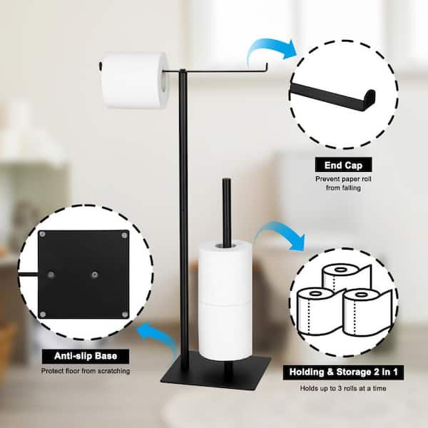 Buruis Paper Towel Holder Countertop, 13 X 6 Inch Standing Paper Towel Roll  Holder for Kitchen Bathroom, Easy One-Handed Tear Kitchen Paper Towel