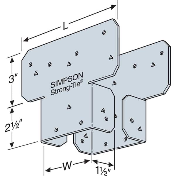 Simpson Strong-Tie AC Galvanized Adjustable Post Cap for 4x 