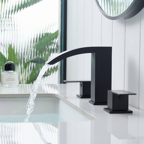 8 in. Widespread Double Handle Bathroom Sink Faucet with Side
