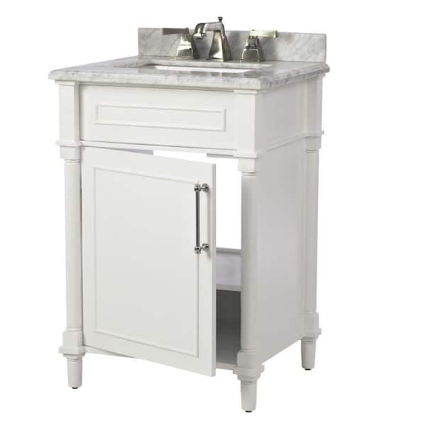 Home Decorators Collection Aberdeen 24 In W X 20 D Bath Vanity White With Carrara Marble Top Sink 8103200410 - Home Decorators Collection Aberdeen 24 7 Home Decorators Collection Aberdeen 24 In W X 20 D Bath Vanity White With Carrara Marble Top Sink 8103200410 - Home Decorators Collection Aberdeen 24 7