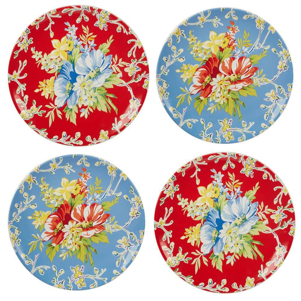 Certified International Multicolor Blossom Earthenware Dinner Plates ...