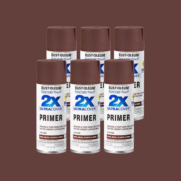 12 oz. Flat Red Primer General Purpose Spray Paint (6-Pack)