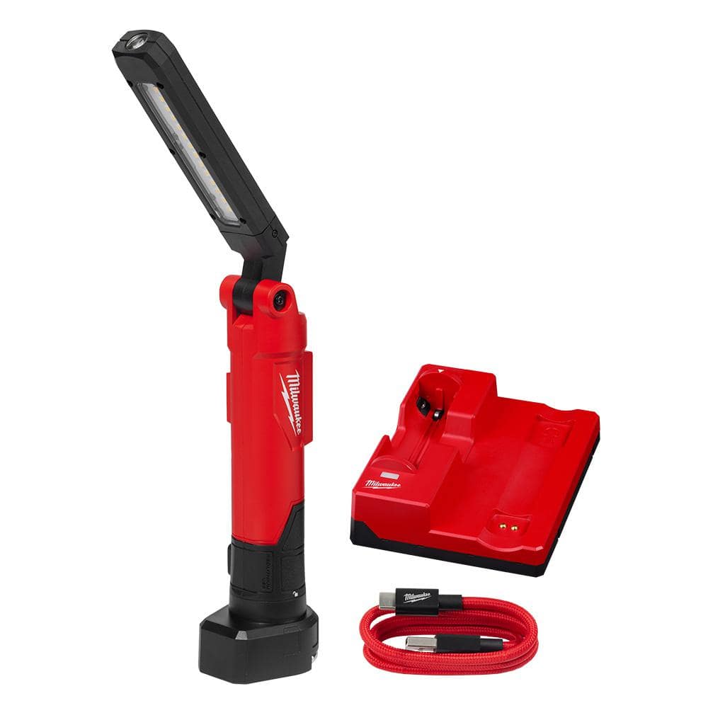 Milwaukee 550 Lumens LED REDLITHIUM USB Stick Light with Magnet and  Charging Dock 2128-22 The Home Depot