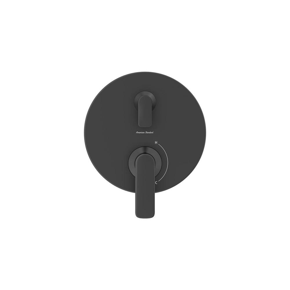 Matte Black Dual Handle Pressure Balance Valve Trim