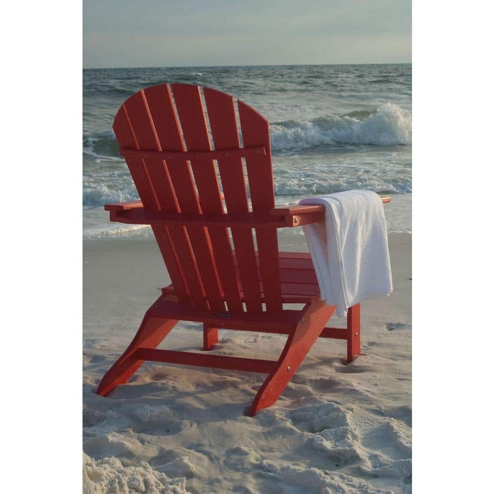 Teak Shellback POLYWOOD Outdoor Adirondack Chair