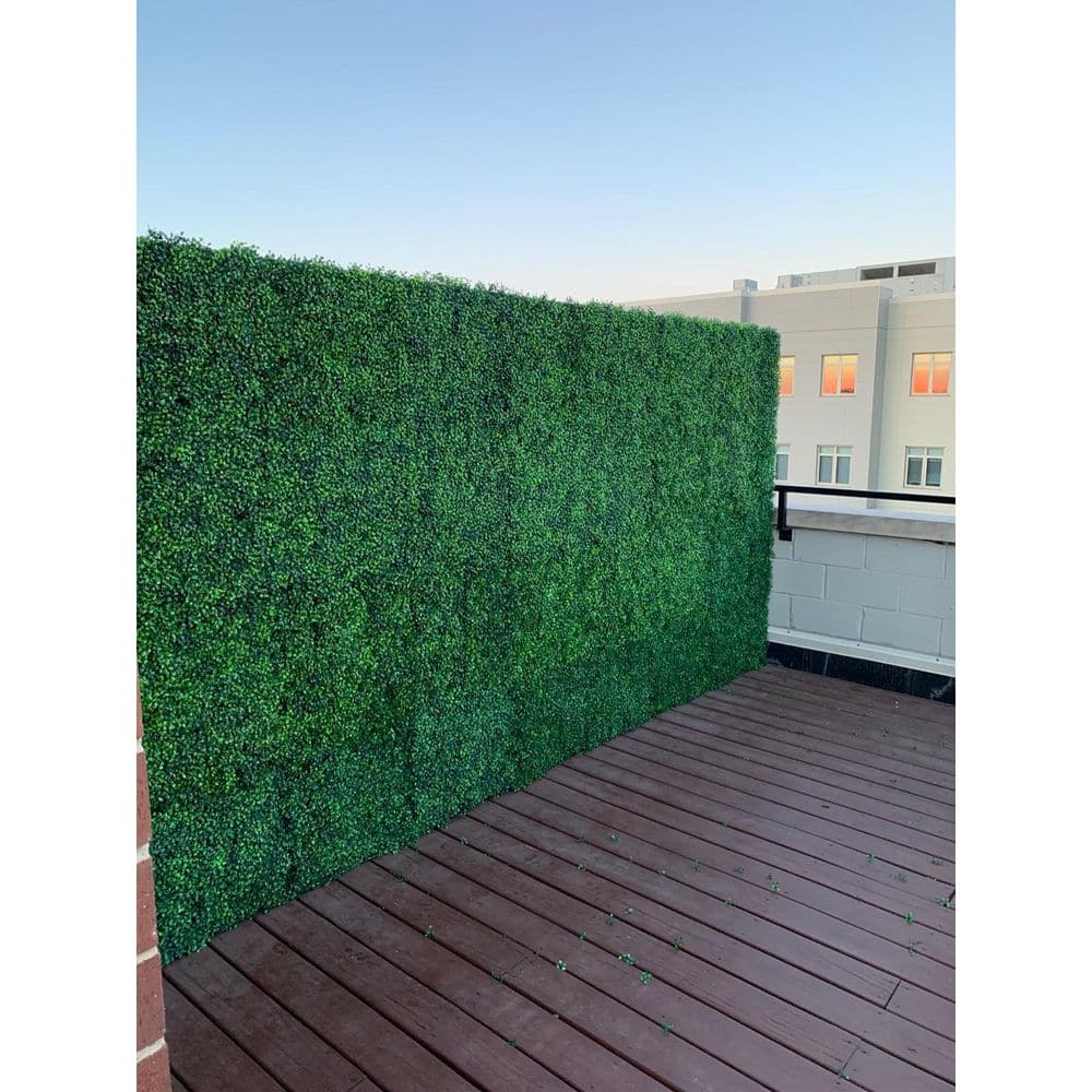 Reviews for HEDGE MAZE 20 in. x 20 in Artificial Boxwood Hedge Greenery ...