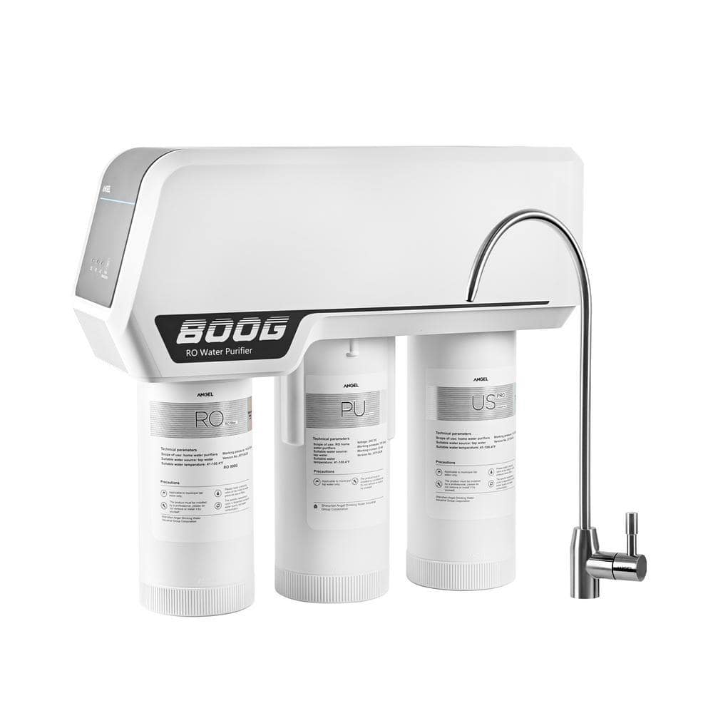 4-Stage Under-Sink Reverse Osmosis Water Filtration System with 800 GPD Membrane