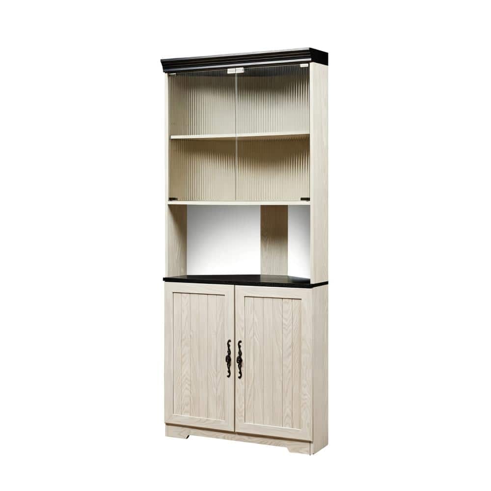 Avex White 70.86 in. H Freestanding Corner Storage Cabinet 5 Tiers Wine Cabinet price history on PriceWatchPro