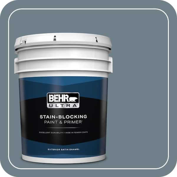 BEHR ULTRA 5 gal. #PPU13-04 Atlantic Shoreline Satin Enamel Exterior Paint & Primer