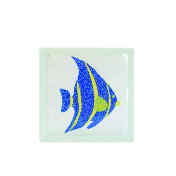 Pittsburgh Corning 8 in. x 8 in. x 4 in. Fish Art Glass Block (1-Case)