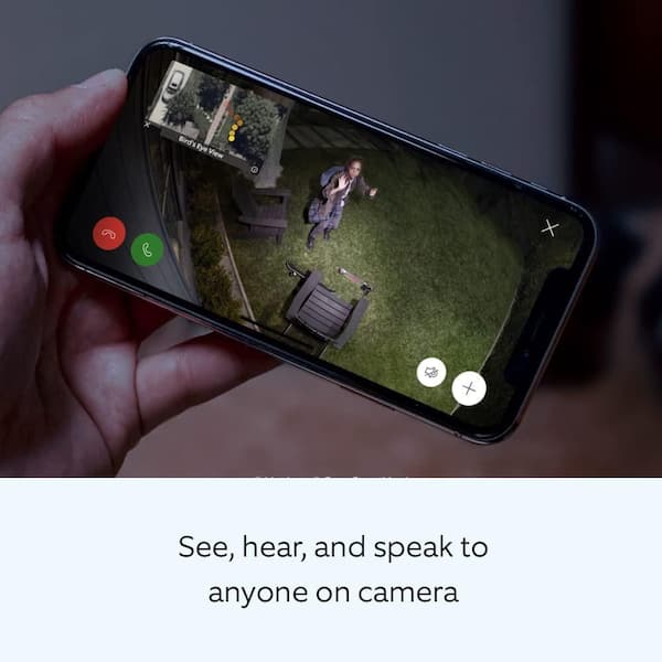Ring - Spotlight Cam Pro, Plug-In with 2K Video and Ring Vision, LED Lights, Dual-Band Wifi, and 3D Motion Detection, White