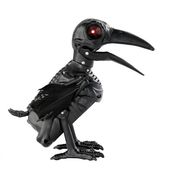 Grave & Bones Animated LED Skeleton Black Crow