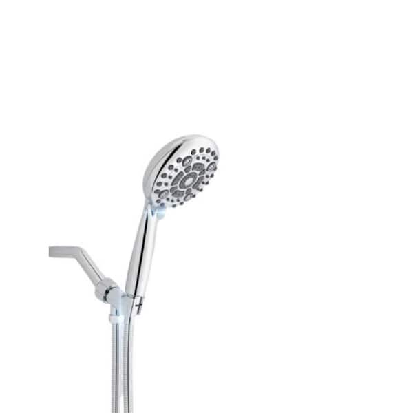 Unbranded 4-Spray Patterns with 2.5 GPM 6 in. H Wall Mount Rain Fixed Shower Head in Chrome