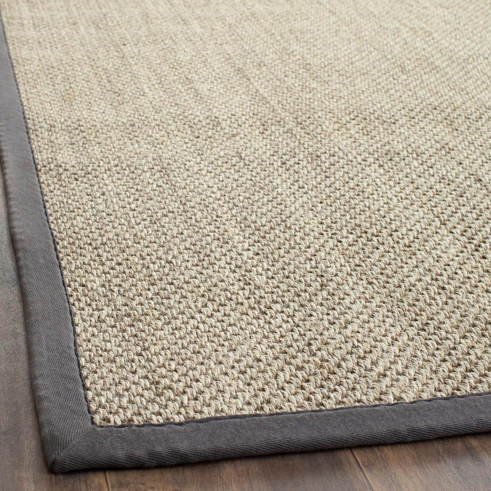 Marble Grey 6' x 9' Natural Fiber Area Rug