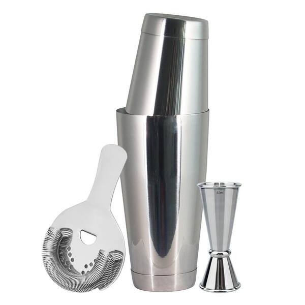 Professional 2-Piece Boston Cocktail Shaker Set with 17 oz and 24 oz Stainless Steel Weighted Mixing Tins