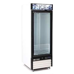 27 in. 23 cu. ft. Auto/Cycle Defrost Upright Freezer for Ice Bags in White