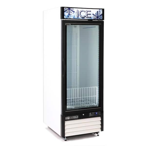 Maxx Cold 27 in. 23 cu. ft. Auto/Cycle Defrost Upright Freezer for Ice Bags in White