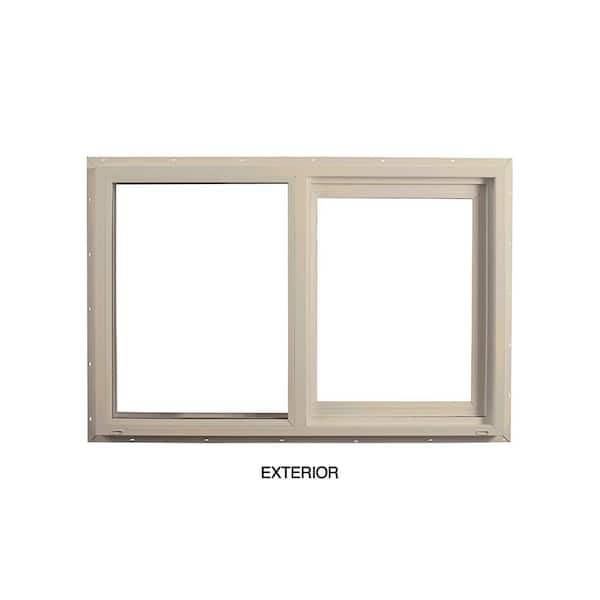 Ply Gem 71.5 in. x 35.5 in. Select Series Left Hand Horizontal Sliding Vinyl Sand Window with HPSC Glass and Screen Included