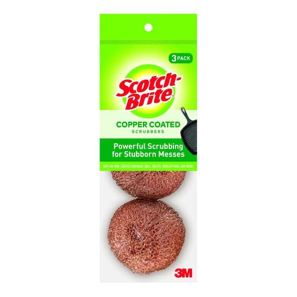 2.8 in. Copper Coated Scouring Pad (3-Pack)