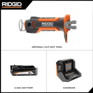 18V Drywall Cut-Out Tool Kit with 2.0 Ah Battery and Charger