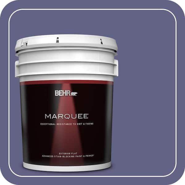 BEHR MARQUEE 5 gal. #640D-7 Pharaoh Purple Flat Exterior Paint & Primer