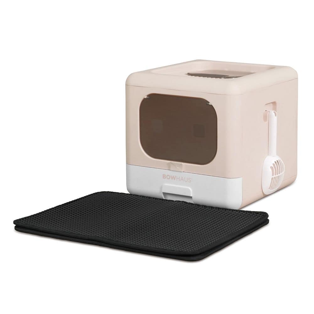 Beige Foldable 15.7 in. L x 17.3 in. W Plastic Cat Litter Box with Lid, Scoop, Mat and Odor Fitter price history on PriceWatchPro