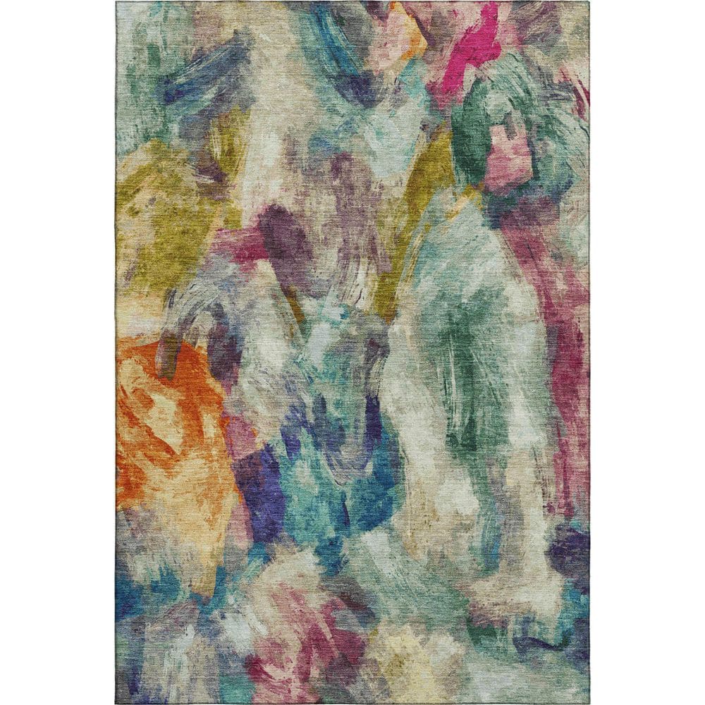 Mayfield Premium Machine Washable Abstract AMF2204 Sage 3 ft. x 4 ft. Area Rug price history on PriceWatchPro