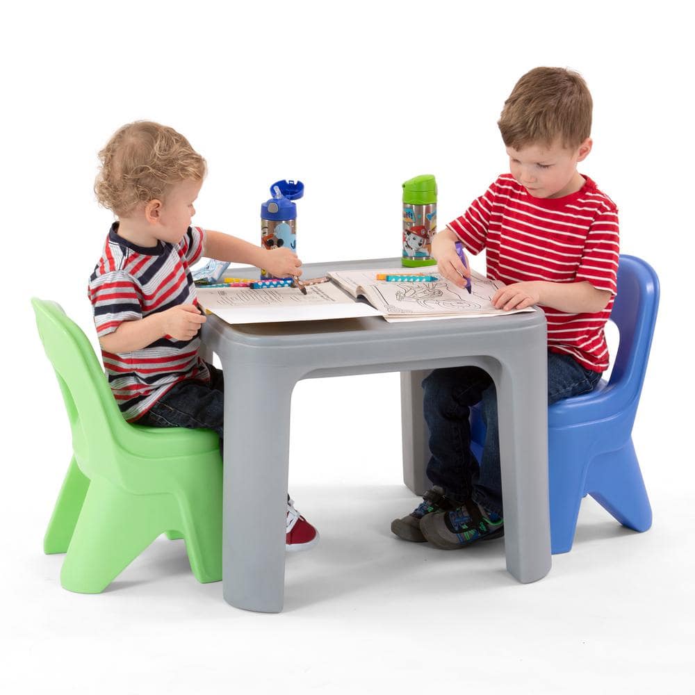Simplay3 Durable Plastic Kids Play Table and Chair Set
