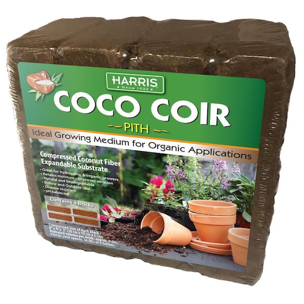 Harris 9 Gal. Expanding Coco Coir Pith (4-Brick Pack)