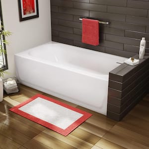 BootzCast 60 in. x 30 in. Soaking Alcove Bathtub with Left Drain in White