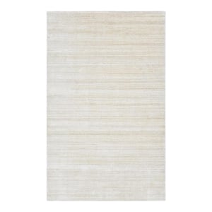 Harbor Solid Solid Ivory 5 ft. x 8 ft. Hand Loomed Area Rug