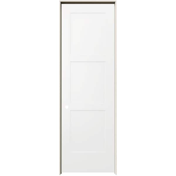 JELD-WEN 32 in. x 96 in. Birkdale White Paint Right-Hand Smooth Solid Core Molded Composite Single Prehung Interior Door