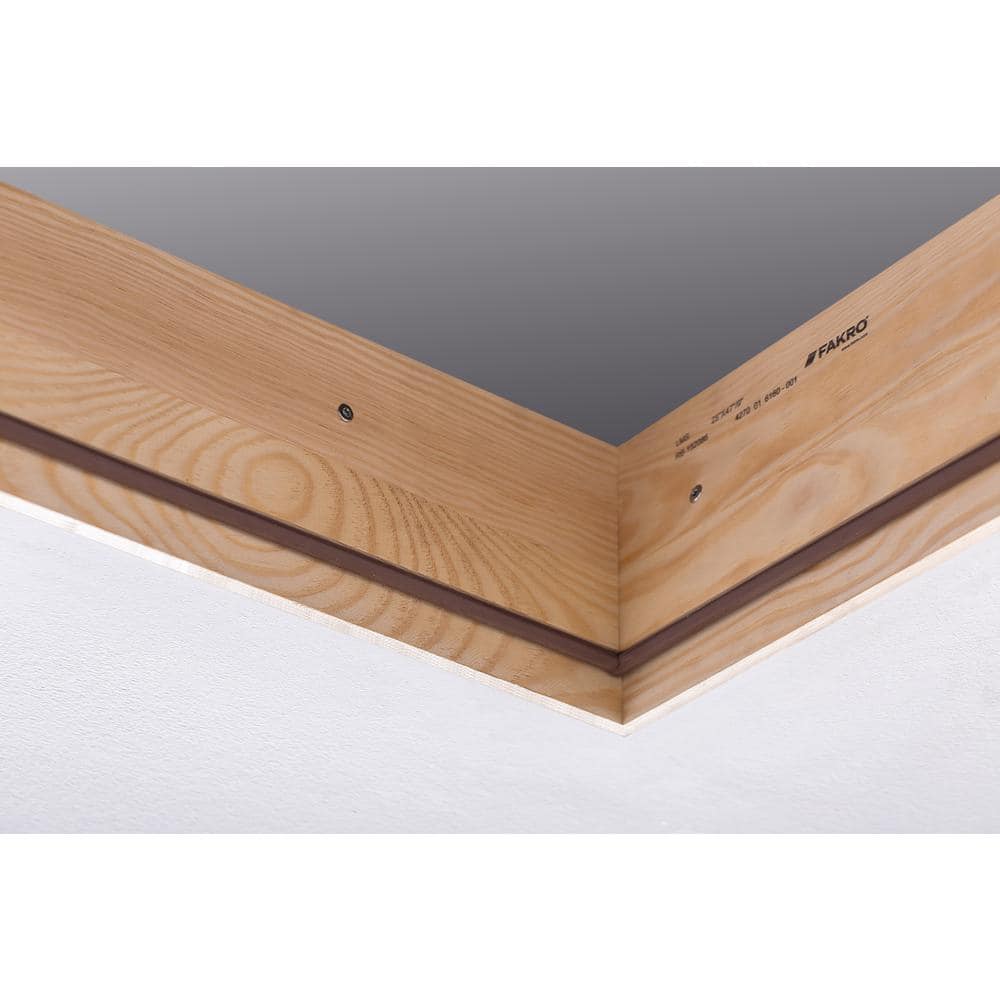 Heavy-Duty Black Steel Folding Attic Ladder with Insulated Hatch