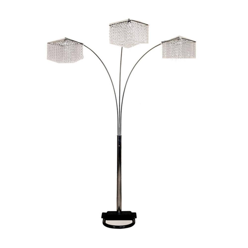 "84"" Tall Metal Floor Lamp with 3 Crystal Shaded Arches" price history on PriceWatchPro