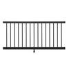 Trex Enhance 6 ft. x 36 in. Charcoal Black Composite Rail with Black Round Aluminum Baluster Kit-Horizontal BKRD0636HENKHD