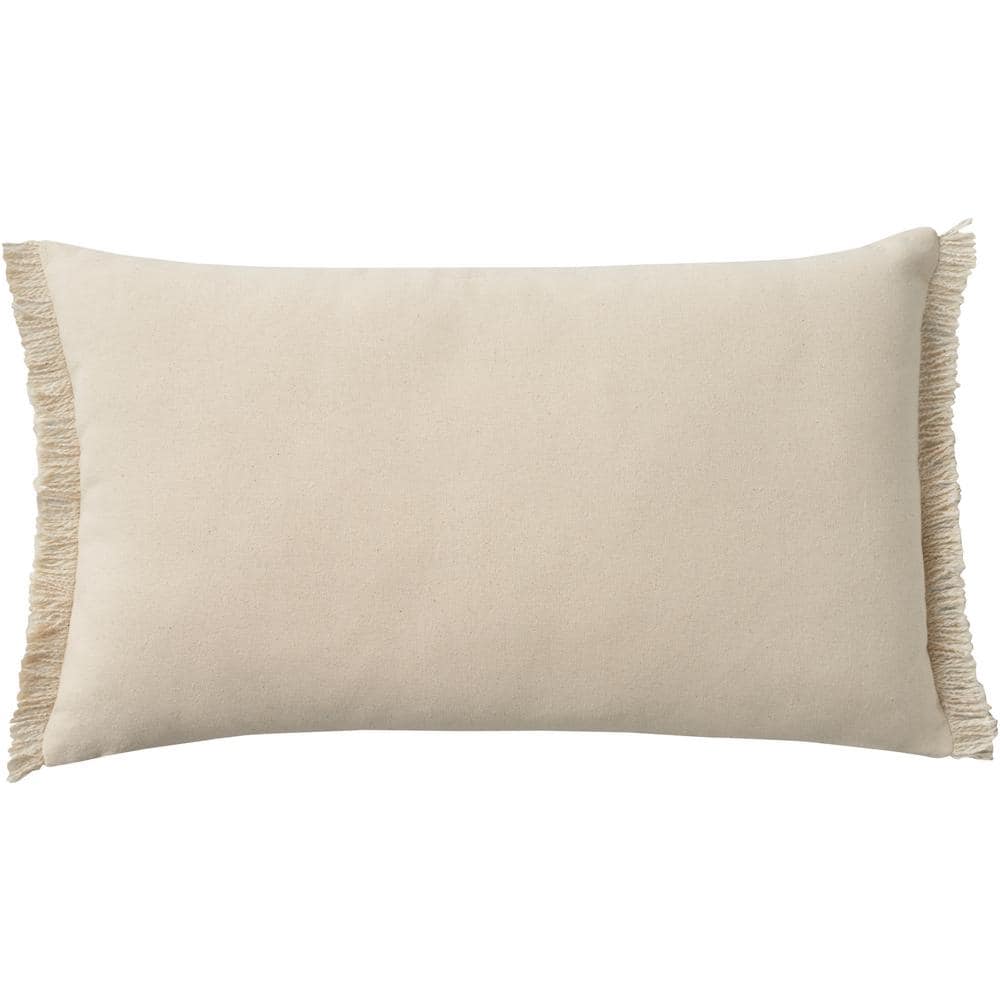 Navy Cotton Love Applique Beaded Lumbar Pillow 14" x 24"