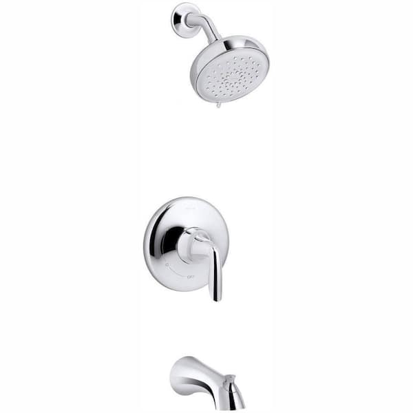 KOHLER Willamette Single-Handle 3-Spray Tub and Shower Faucet in Polished Chrome (Valve Included)