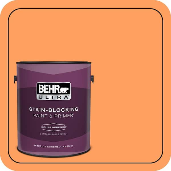 BEHR ULTRA 1 gal. #250B-5 Orange Spice Extra Durable Eggshell Enamel Interior Paint & Primer