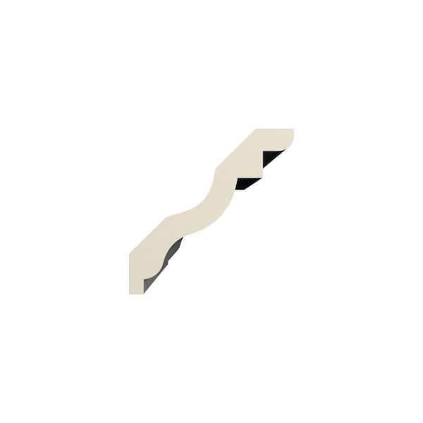 Ekena Millwork Cooper 3.375 in. D x 4.875 in. W x 96 in. L Polyurethane Crown Moulding