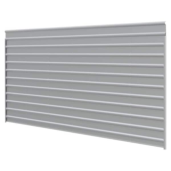 29 ft. W x 9 ft. H Eggshell Galvanized Steel 1-Sided Carport Enclosure