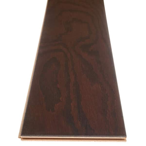 Shaw Bradford 5 Nutmeg Red Oak 3/8 In. T X 5 in. W Tongue and Groove Smooth Engineered Hardwood Flooring (23.66 sq.ft./case)