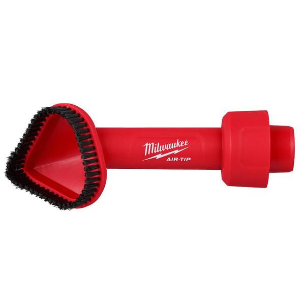 Milwaukee AIR-TIP 1-1/4 in. - 2-1/2 in. Rotating Corner Brush Tool Wet/Dry Shop Vacuum Attachment (1-Piece)