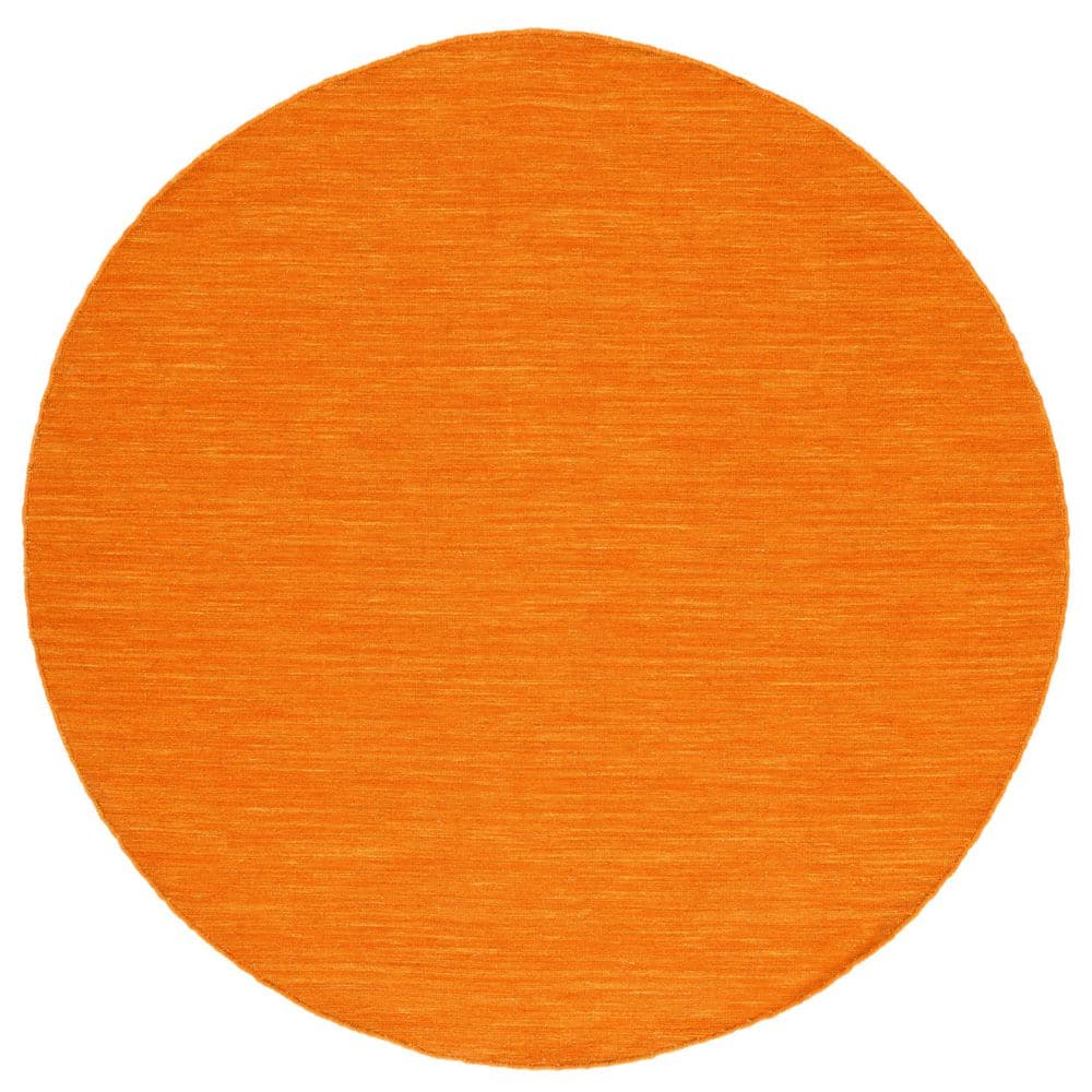 Kilim Orange 6 ft. x 6 ft. Solid Color Round Area Rug price history on PriceWatchPro