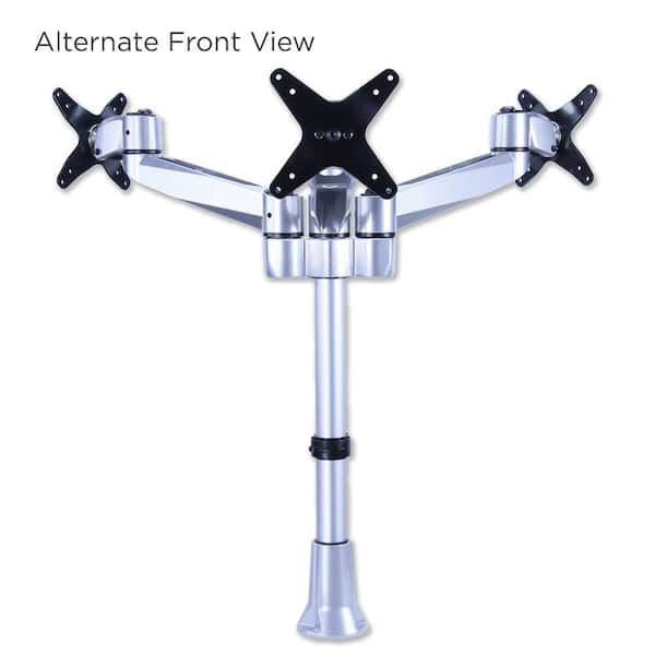 3 Monitor Swivel Arm Desk Mount supports up to 27 in. Screens