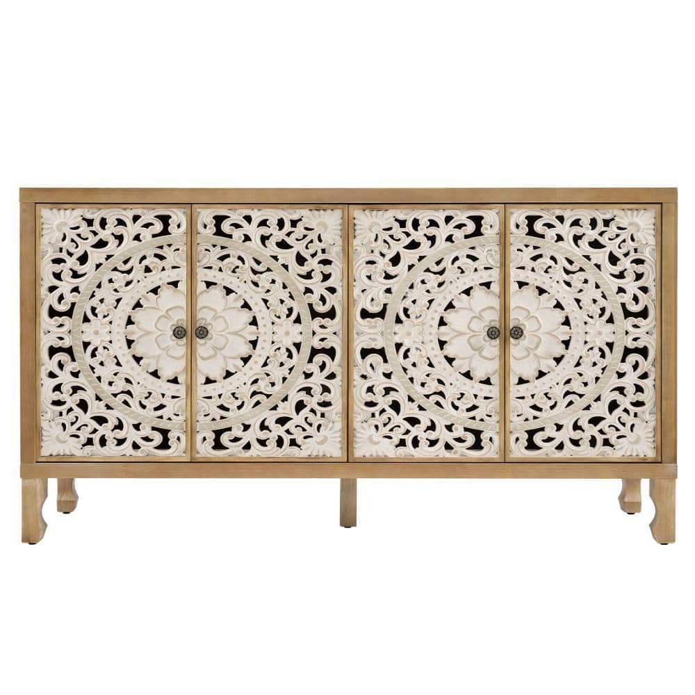 "59""Carved Sideboard with Door and Solid Wood Legs" price history on PriceWatchPro