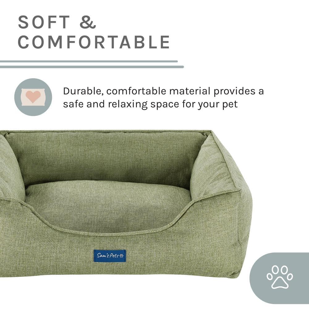 Julius Small Olive Polyester Outdoor Dog Bed