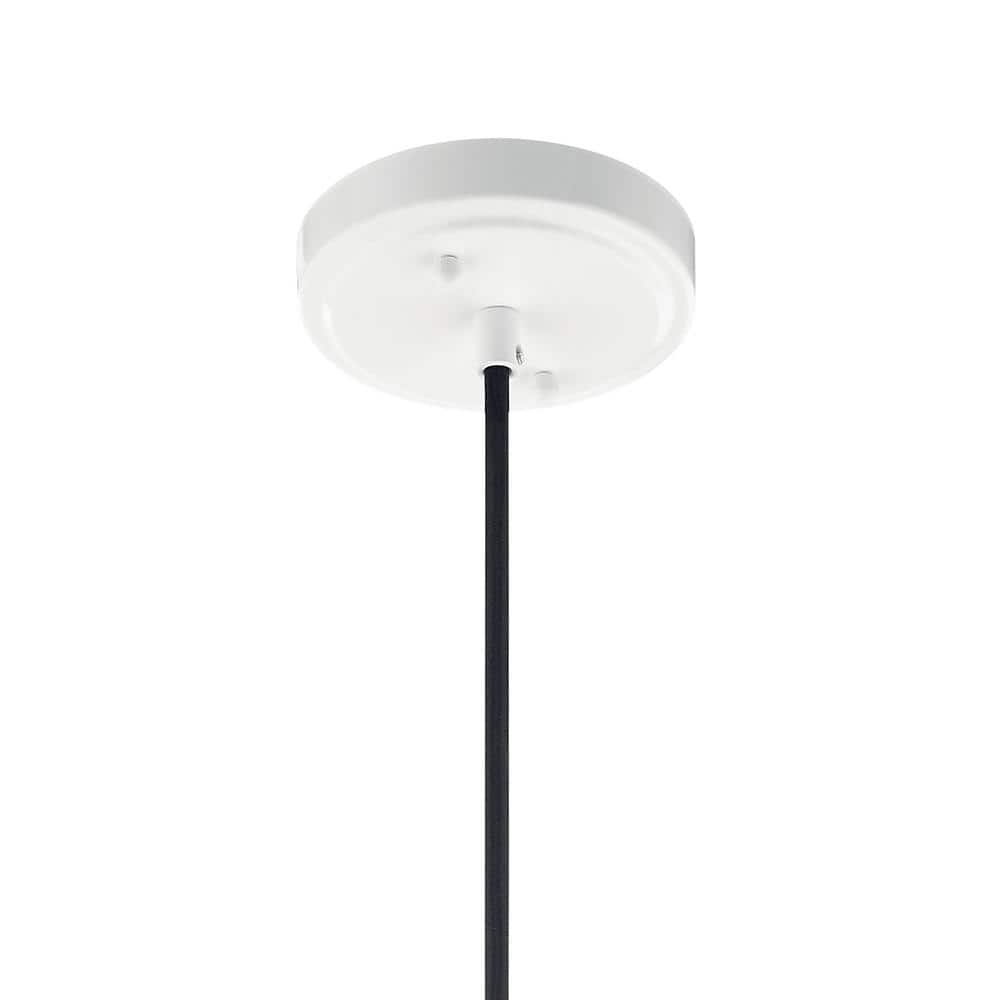 Zailey 10.75" Black and White Transitional Bowl Pendant Light