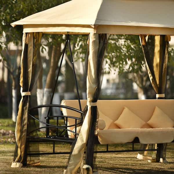 Gazebo with swing discount seats